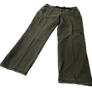 Mountain Hardwear Pants Men L Olive Green Cotton Canvas Climbing Hiking cargo